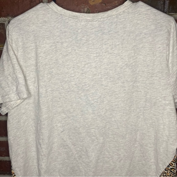 Umgee Plus Oatmeal Shirt With Animal Print Trim Size 1XL - Picture 5 of 8